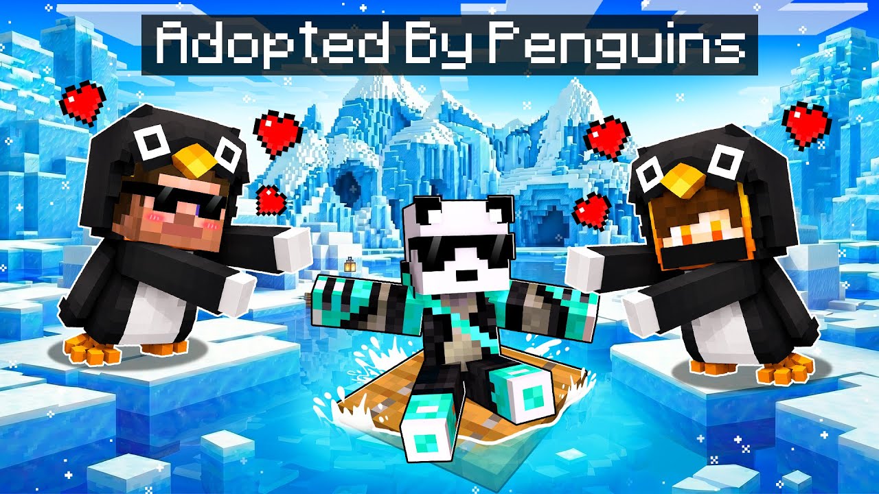 Adopted By BABY PENGUINS in Minecraft!