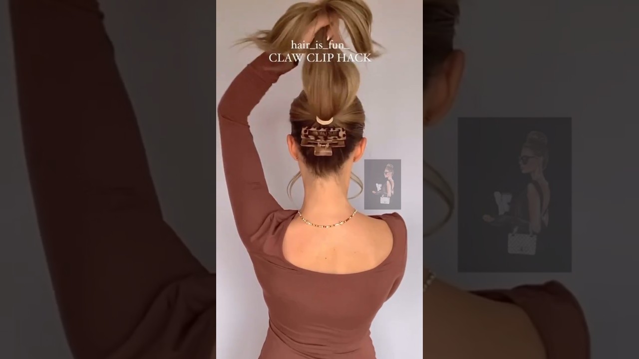 Claw clip hairstyle hack 😱✨ 
