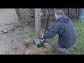 removing concrete fence post