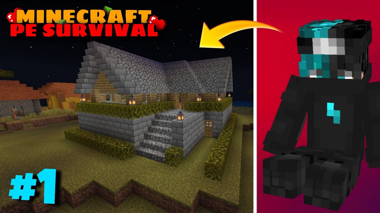 Minecraft PE Survival Series Ep 1 in 1.21 🔥 | Made OP Survival Base ...