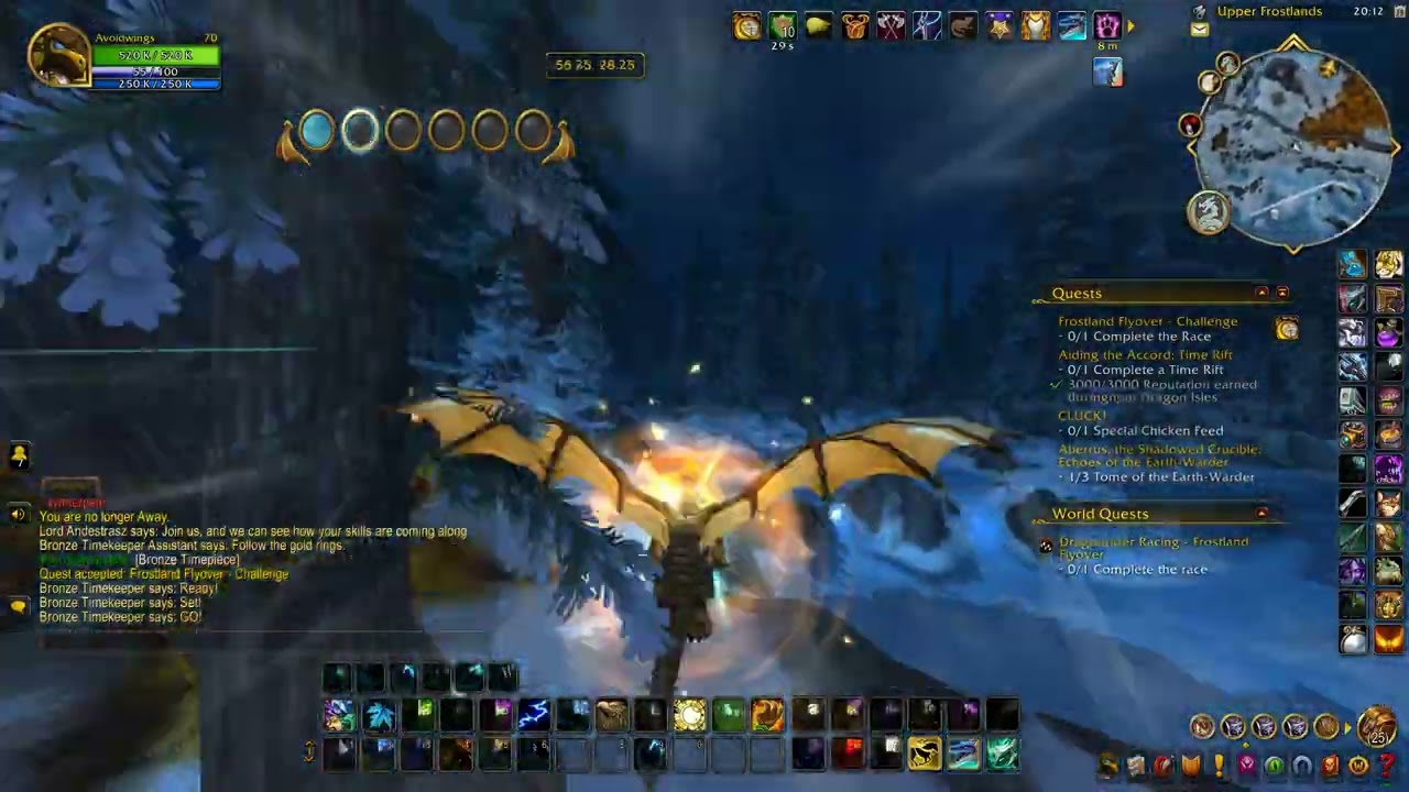 Wow The Azure Span Race Course Frostland Flyover Challenge Gold