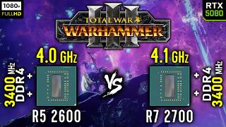 Ryzen 5 2600 vs Ryzen 7 2700 in Total War: Warhammer 3 | RTX 5080 [ 1080p ]