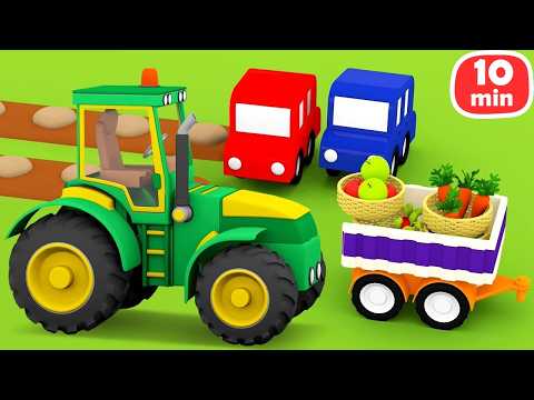 Little Toy Car Crashed! Fixing the Tractor! 🚜 Cartoon 4 Little