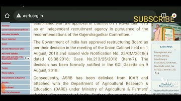 ASRB NET 2023, Notification will be released shortly. #asrb #net #fisheries
