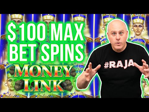 Triple Jackpots on High Limit Money Link - $100 Max Bet Spins!