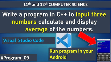 Input three numbers calculate and display average of the numbers || C++ Program