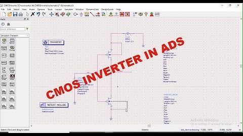 CMOS INVERTER IN ADS - TRANSIENT ANALYSIS #cmos #inverter #circuit #ads #transientanalysis