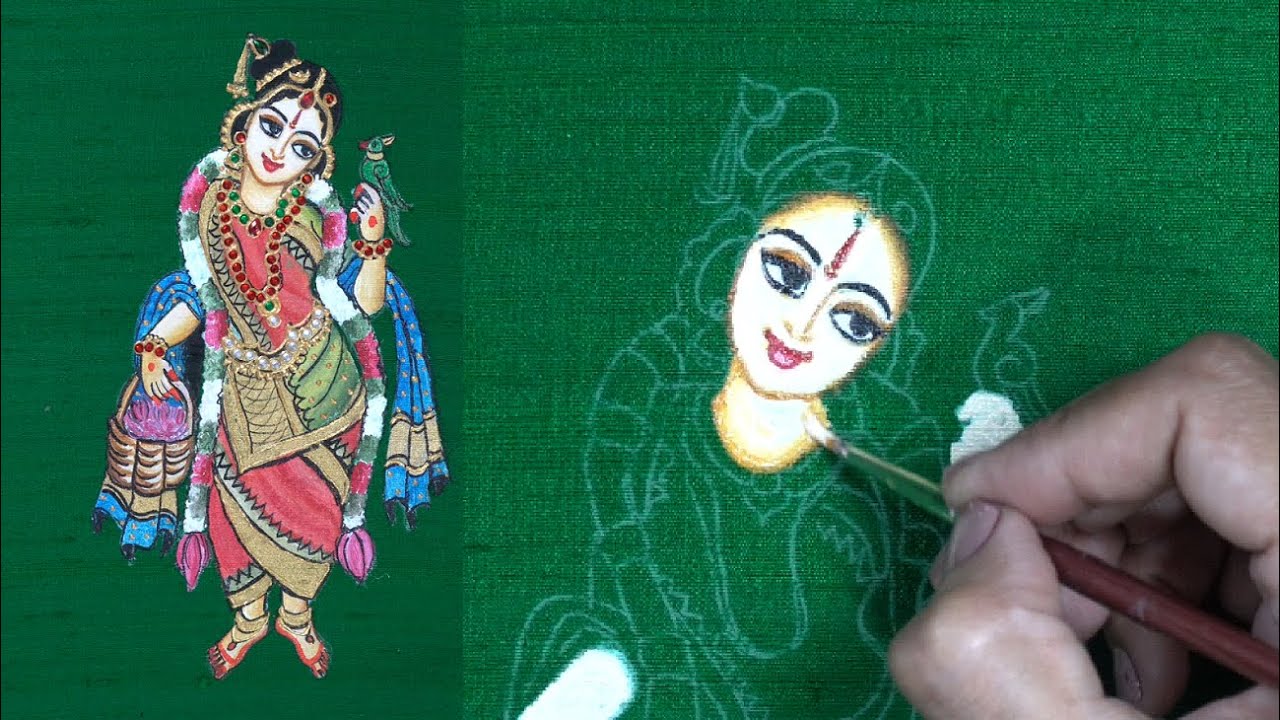 Tanjore Style Fabric Painting 