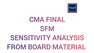Sensitivity analysis of risk analysis for cma final #part 4 of risk analysis #cmafinal #sfm #free