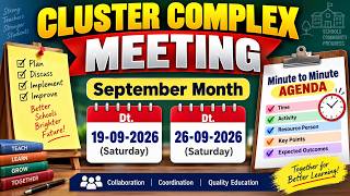 Details Cluster complex meetings--September -2026--Agenda--minute to minute schedule Guide