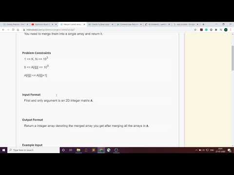 Merge K sorted arrays | InterviewBit | Amazon | google
