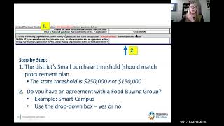 Procurement Review Tool Walk through FY2022 - Child Nutrition Programs