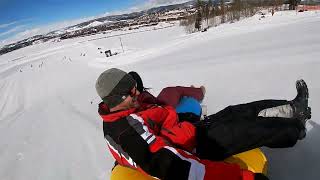 Snow Tubing at Fraser Tubing Hill and Snowboarding at Granby Ranch