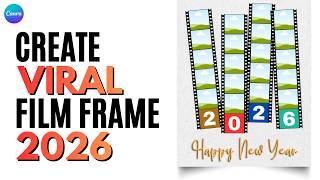Create a Viral New Year Film Frame Photo Collage in Canva Quick & Easy! screenshot 4