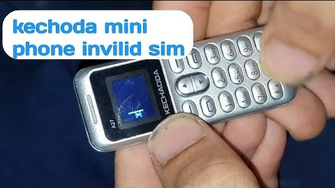 Kechaoda a27 invalid sim