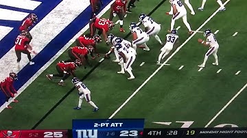 Tampa Bay Buccaneers stop game tying 2-Point Conversion|Tampa Bay Buccaneers vs New York Giants|