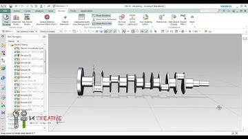 UNIGRAPHICS NX | Crankshaft Design in UNIGRAPHICS |Crankshaft for V12 engine|Unigraphics NX Tutorial