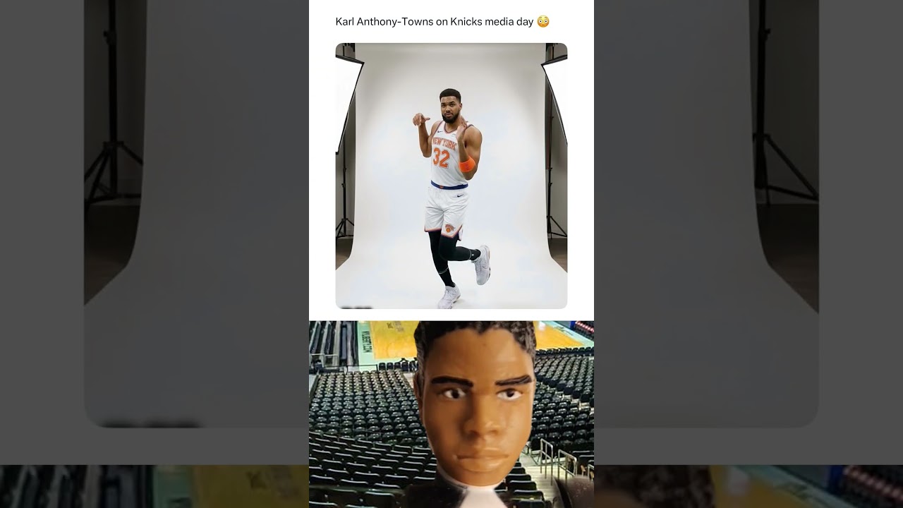Karl Anthony-Towns on Knicks media day 😳