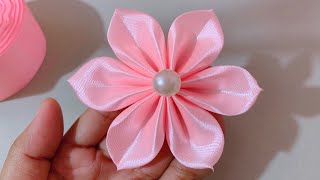 DIY: How to Make a Ribbon Flower | Easy Tricks Ribbon Flowers Making | Flower Making With Ribbon