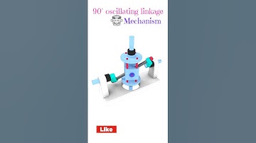 90° Oscillating Linkage Mechanism #3d #animation #art #cad #solidworks #trending #reels #shorts