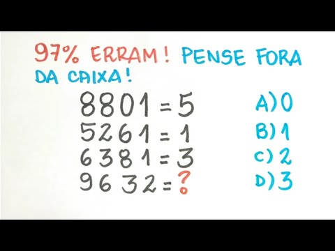 🔥 HELP MATEMÁTICA BÁSICA | Pouquíssimos acertam essa! Que tal se testar? Pense fora da caixa.