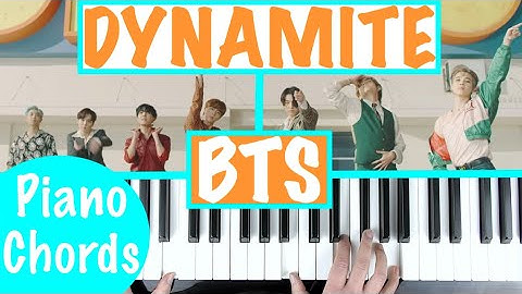How to play DYNAMITE - BTS 방탄소년단 Piano Tutorial Chords Accompaniment