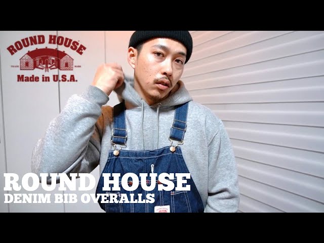 YAK59【USA製】ROUND HOUSE　オーバーオール【44×30】デニム ROUND HOUSE ラウンドハウス オーバーオール デニム ジーンズ
