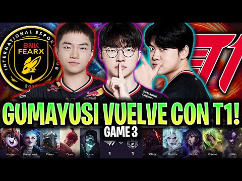 GUMAYUSI VUELVE CON T1 EN LA PARTIDA DECISIVA!😱T1 SACA YORICK!🔥 | BFX vs T1 Game 3 LCK 2025 W3D3