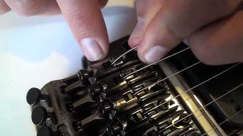 Restringing a guitar with a locking tremolo (Floyd Rose).
