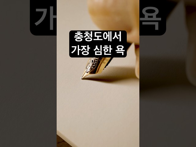 충청도에서 가장 심한 욕 쓰기