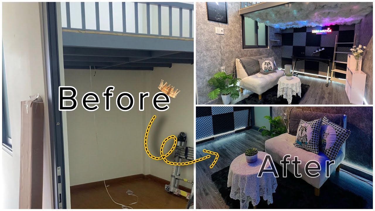 Decor phòng làm việc cách âm trong phòng ngủ nhỏ - YouTube