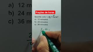 Fractions of Time Measurement Units