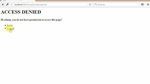 Spring Security application demo