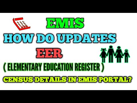 How do update EER census details in EMIS portal? Kalvi Medai