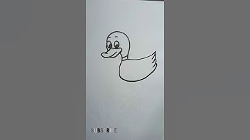 Duck Drawing Easy - Easy Duck Drawing Step by Step - How to Draw Duck Drawing #shorts