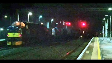 Colas 66850 TnT WCR 37668 on an RHTT into the darkness @ Swindon 20/10/22
