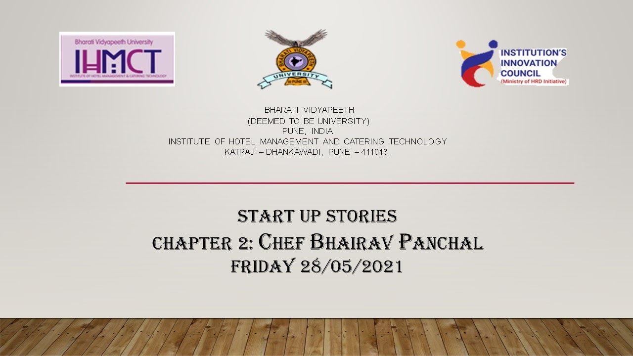 BVDUIHMCT Pune Start Up Stories Live Stream