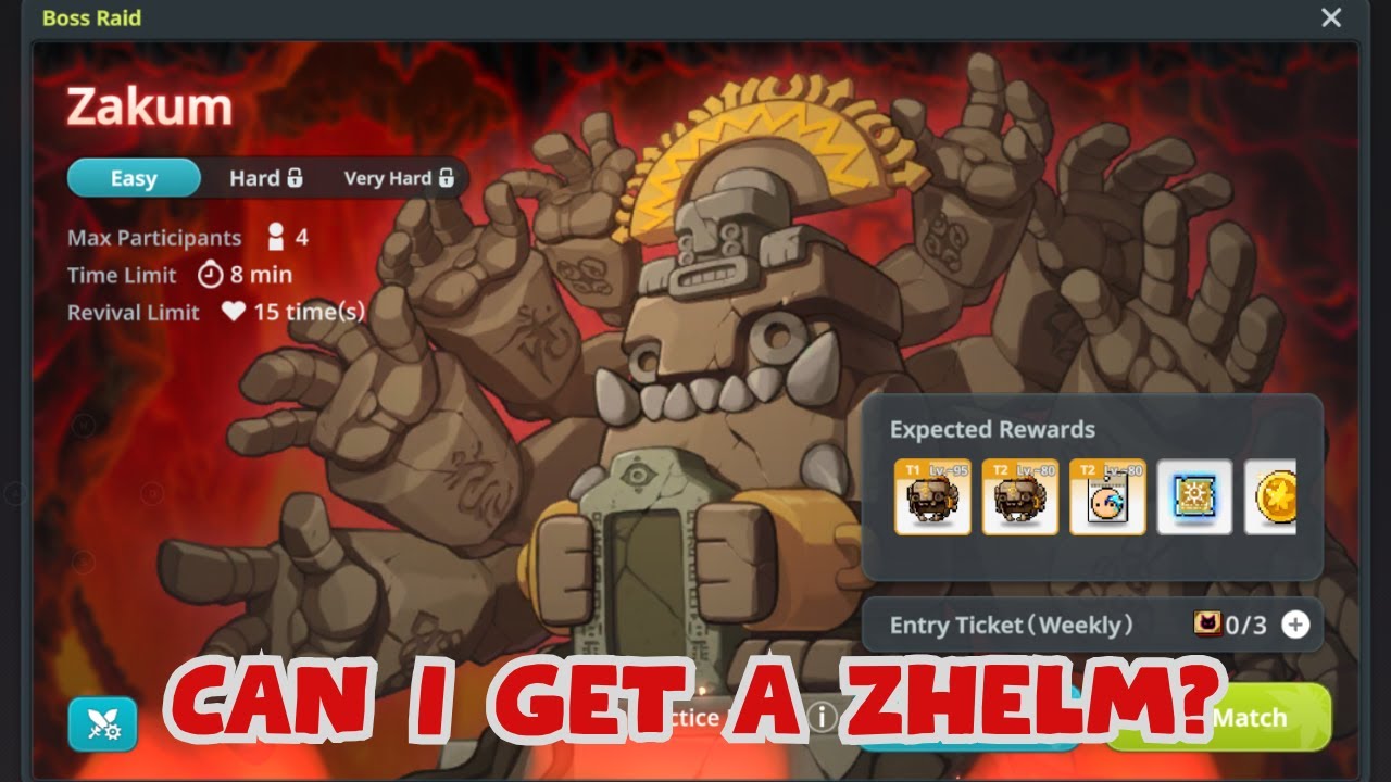 ZAKUM RUNS - LETS GET A ZHELM [MAPLESTORY IDLE RPG]