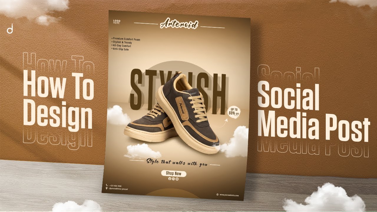 How To Design A Shoes Poster | In Photoshop