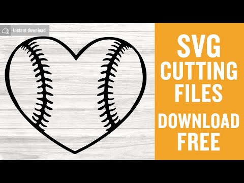 Baseball Heart Svg Free Cutting Files for Cricut Silhouette Instant Download