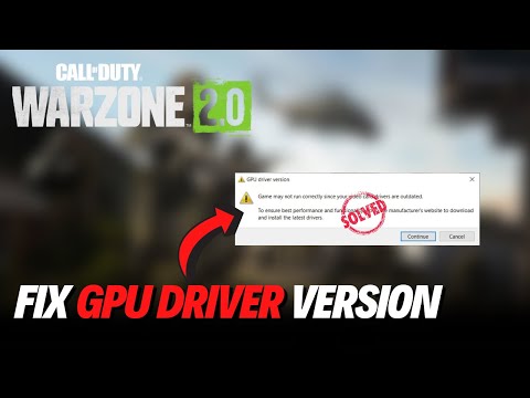 FIX Call of Duty Warzone 2.0 GPU Driver Version Video Card Drivers Outdated Error