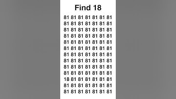 Only 2% of Sharp Eyes Can Spot the Hidden 18 in 6 Secs! #opticalillusion #brainteaser #trending