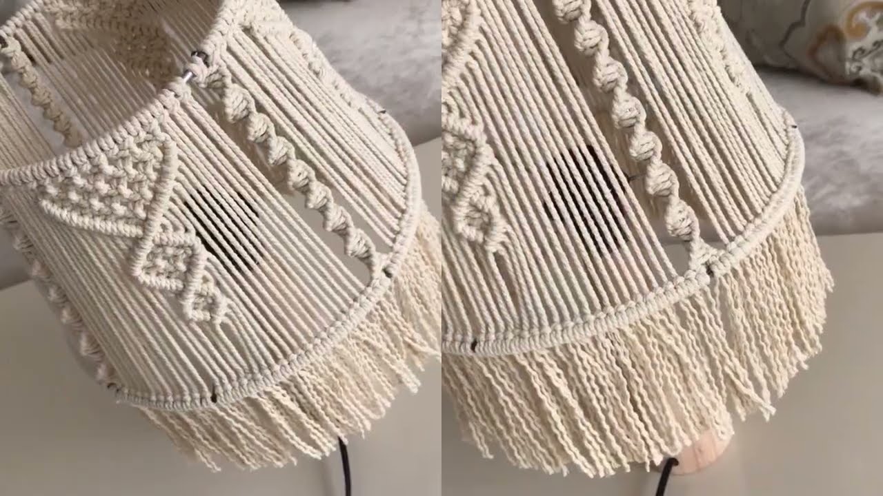 Makrome Abajur | Macrame Lampshade | DIY | Kendin Yap