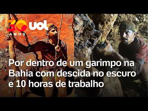 Gold miner goes viral after showing his descent into a narrow well and his underground routine in...