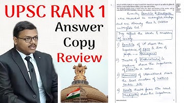 Reviewing Answer Copy of UPSC Rank 1 | GS 1 | UPSC Baadshah