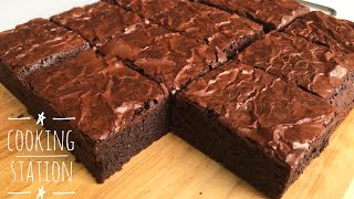 The Best Fudgy Cocoa Brownies Without Chocolate | บราวนี่โกโก้ สูตรบราวนี่หน้าฟิล์ม เนื้อหนึบ