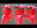 DIY super lovely elephant-shaped flower pot recycled from plastic bottles