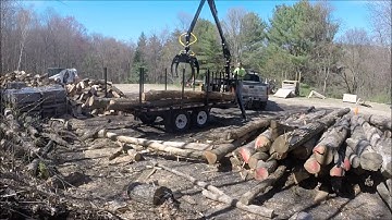 03 First offical unloading, Log Loader Trailer, 4-23-17