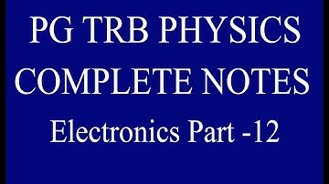 Pg Trb Pg Trb physics notes electronics part 12
