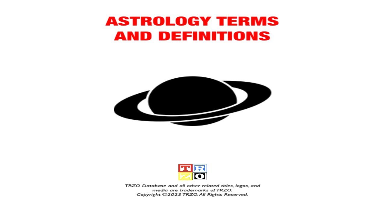 Astrology terms definitions youtube